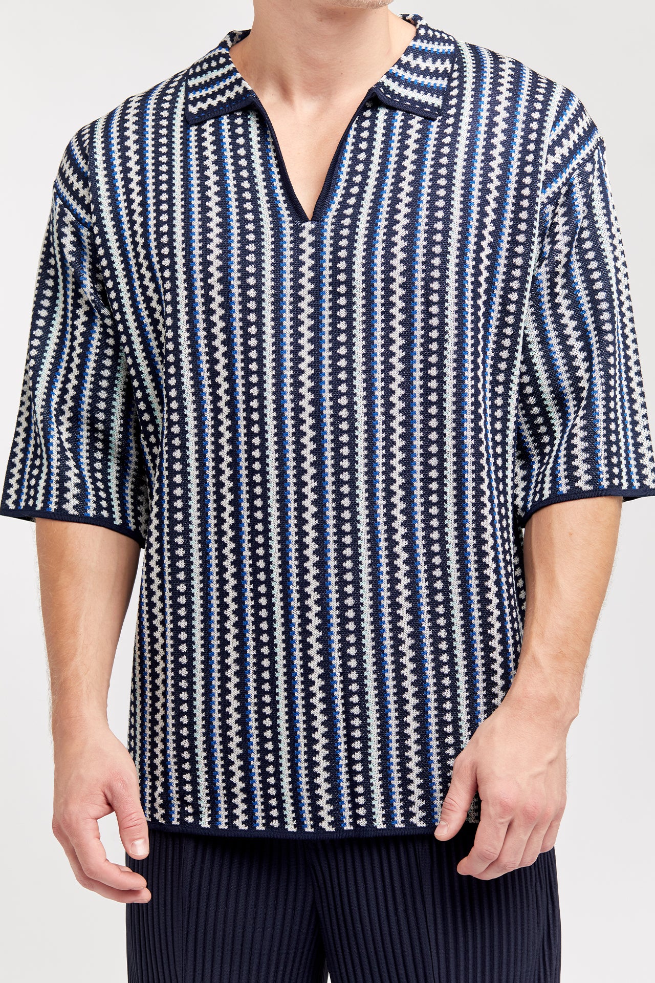 Jacquard Polo – Shadow Stripe