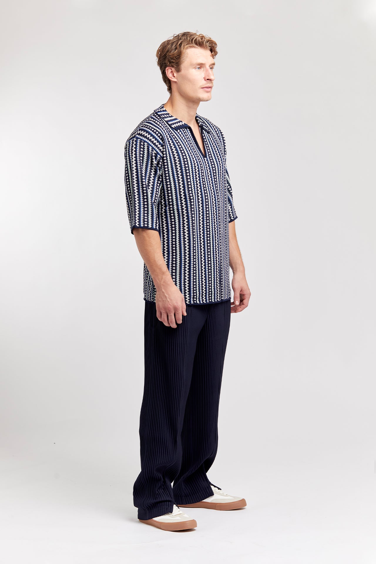 Jacquard Polo – Shadow Stripe