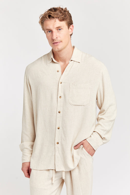 Linen - Shirt Beige