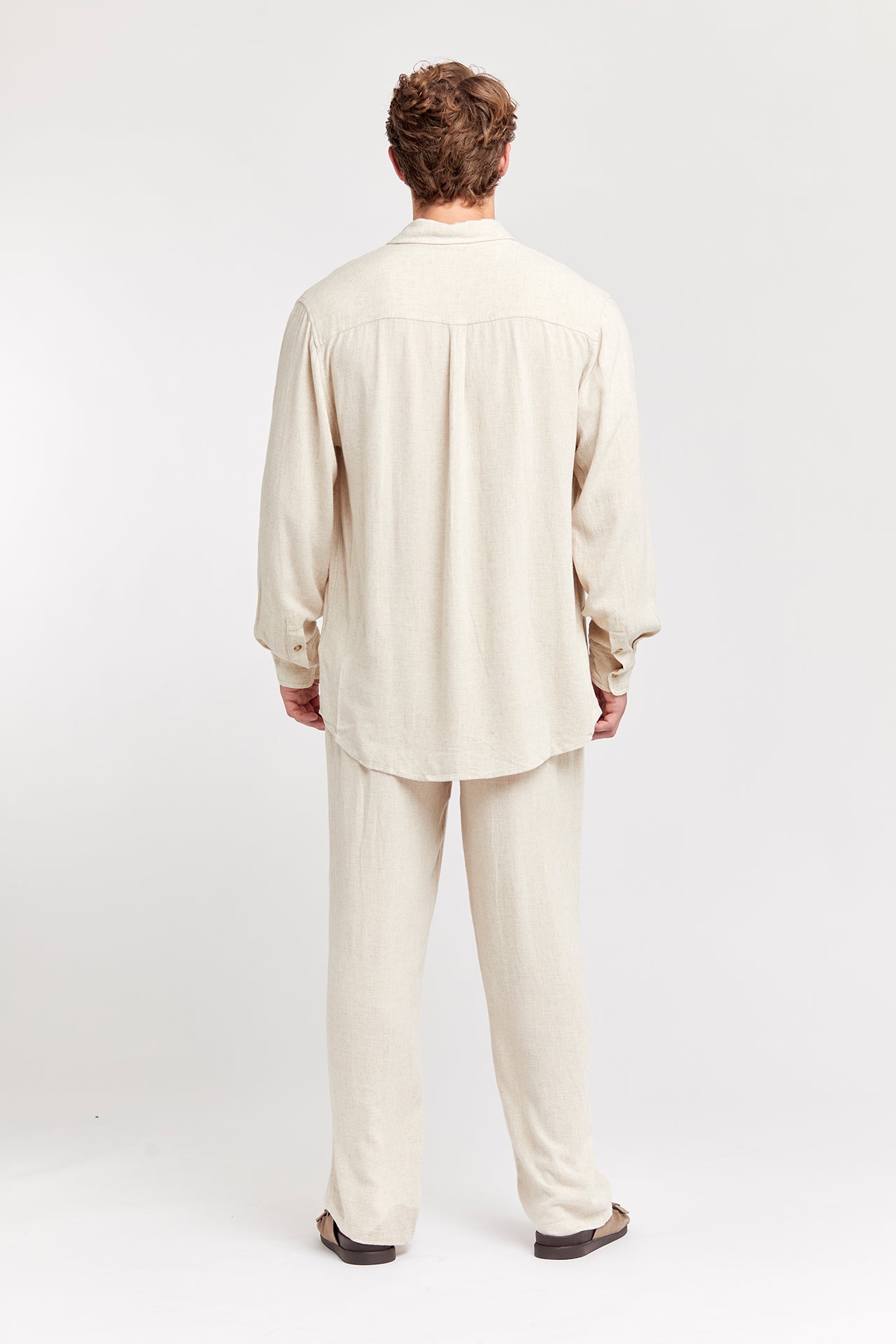 Viscose - Linen Shirt Beige