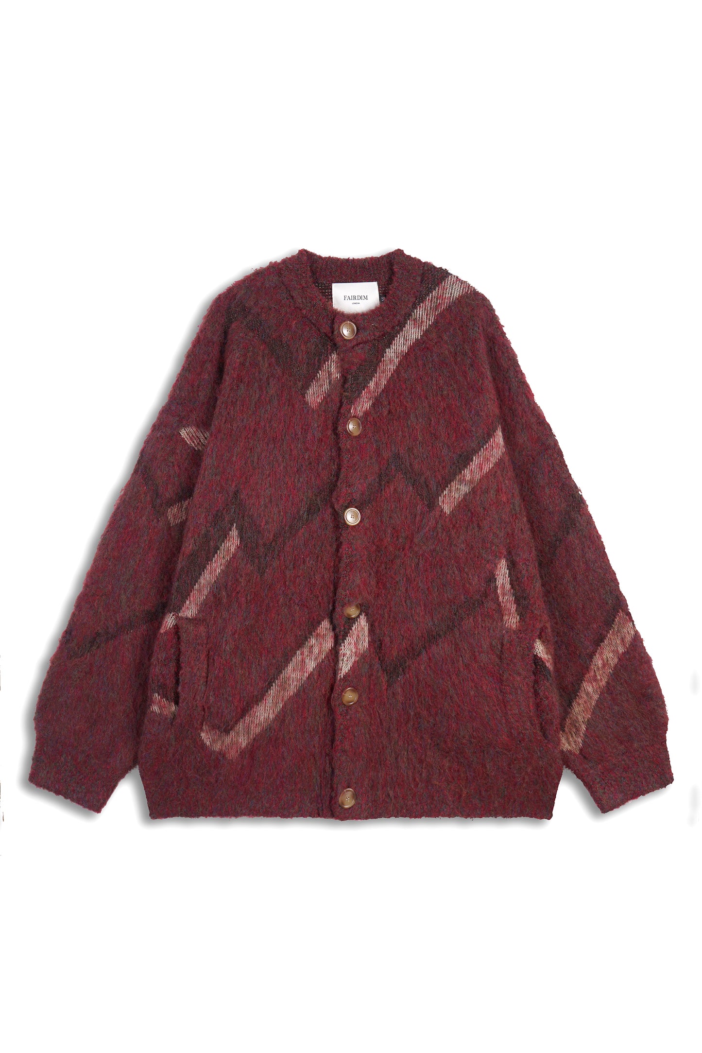 Brushed Argyle Cardigan