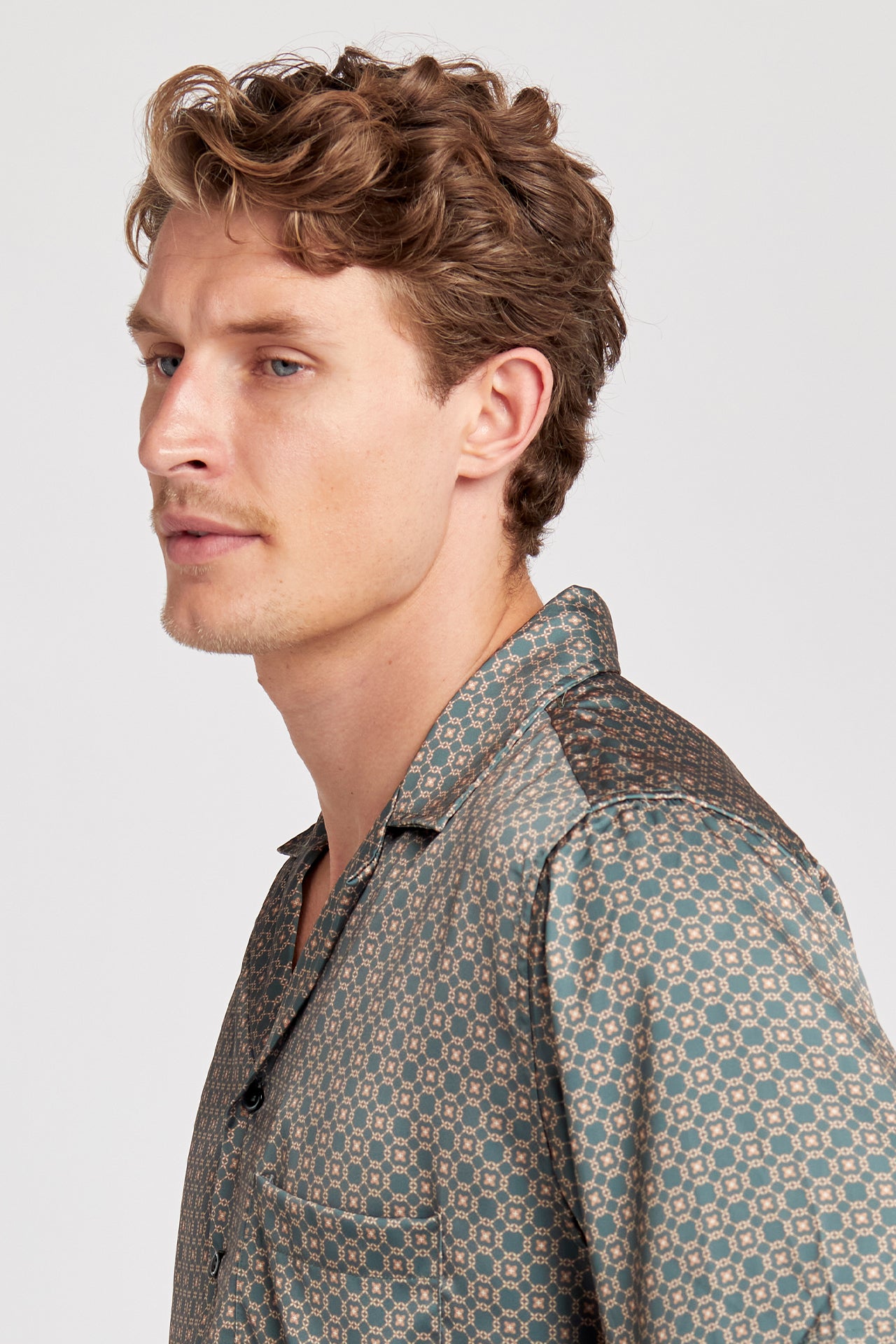 Cream Geometry Shirt