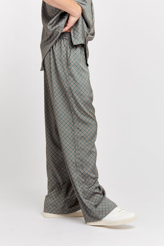 Cream Geometry Trousers