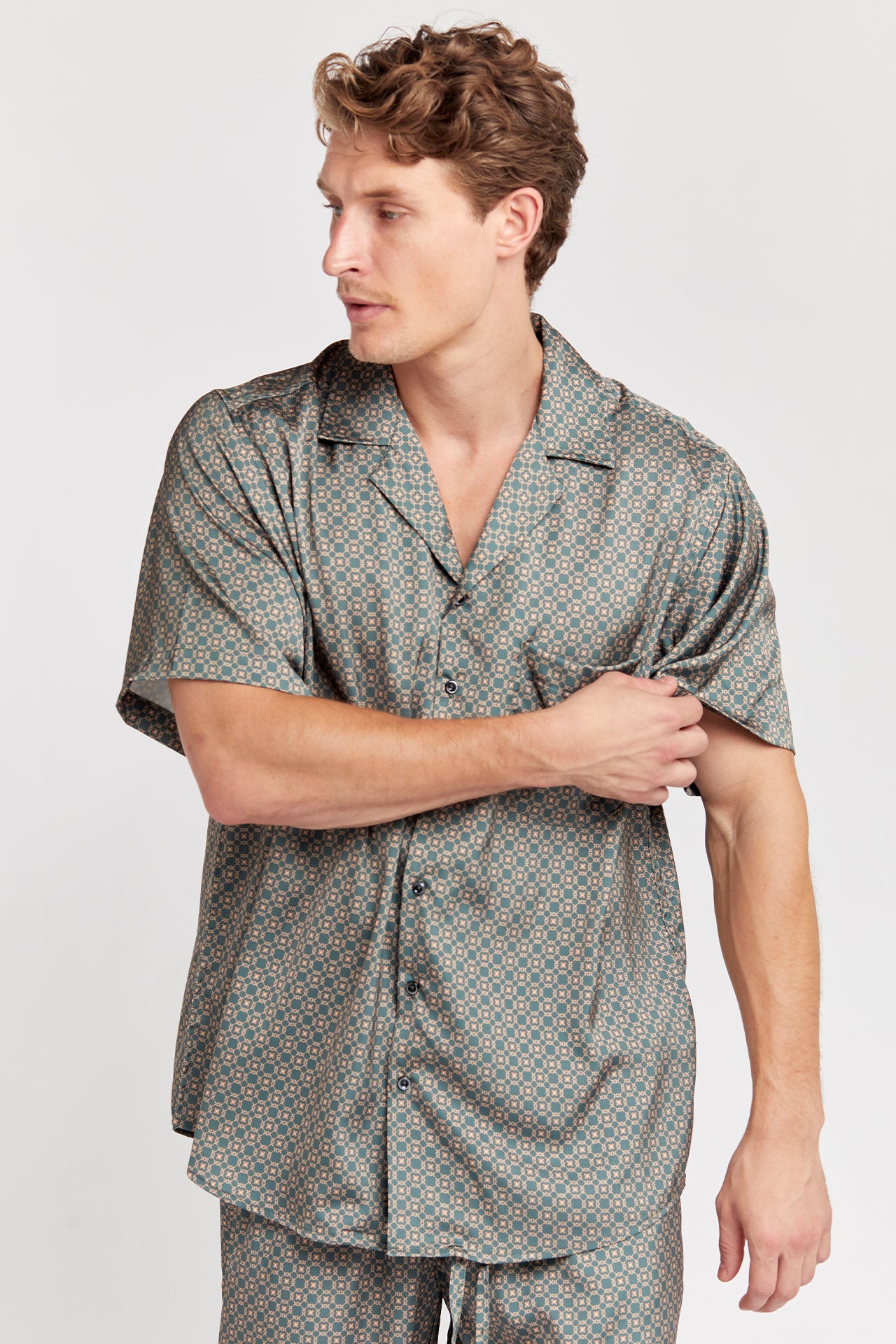 Cream Geometry Shirt
