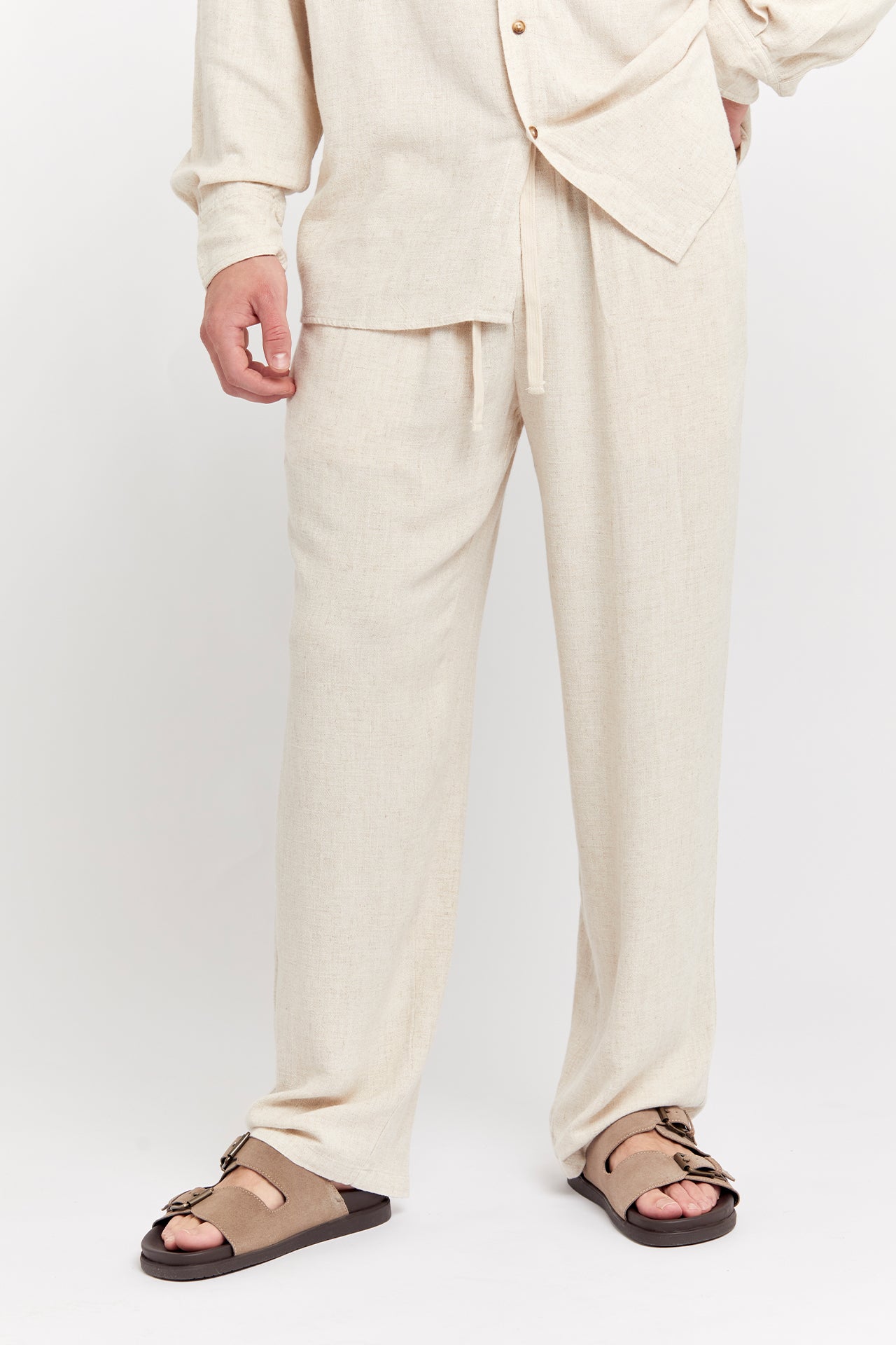 Linen - Trousers Beige