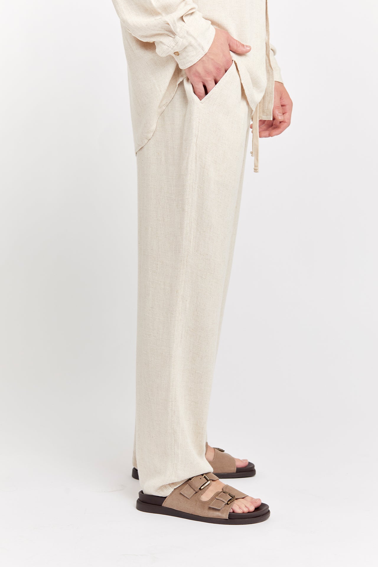 Linen - Trousers Beige