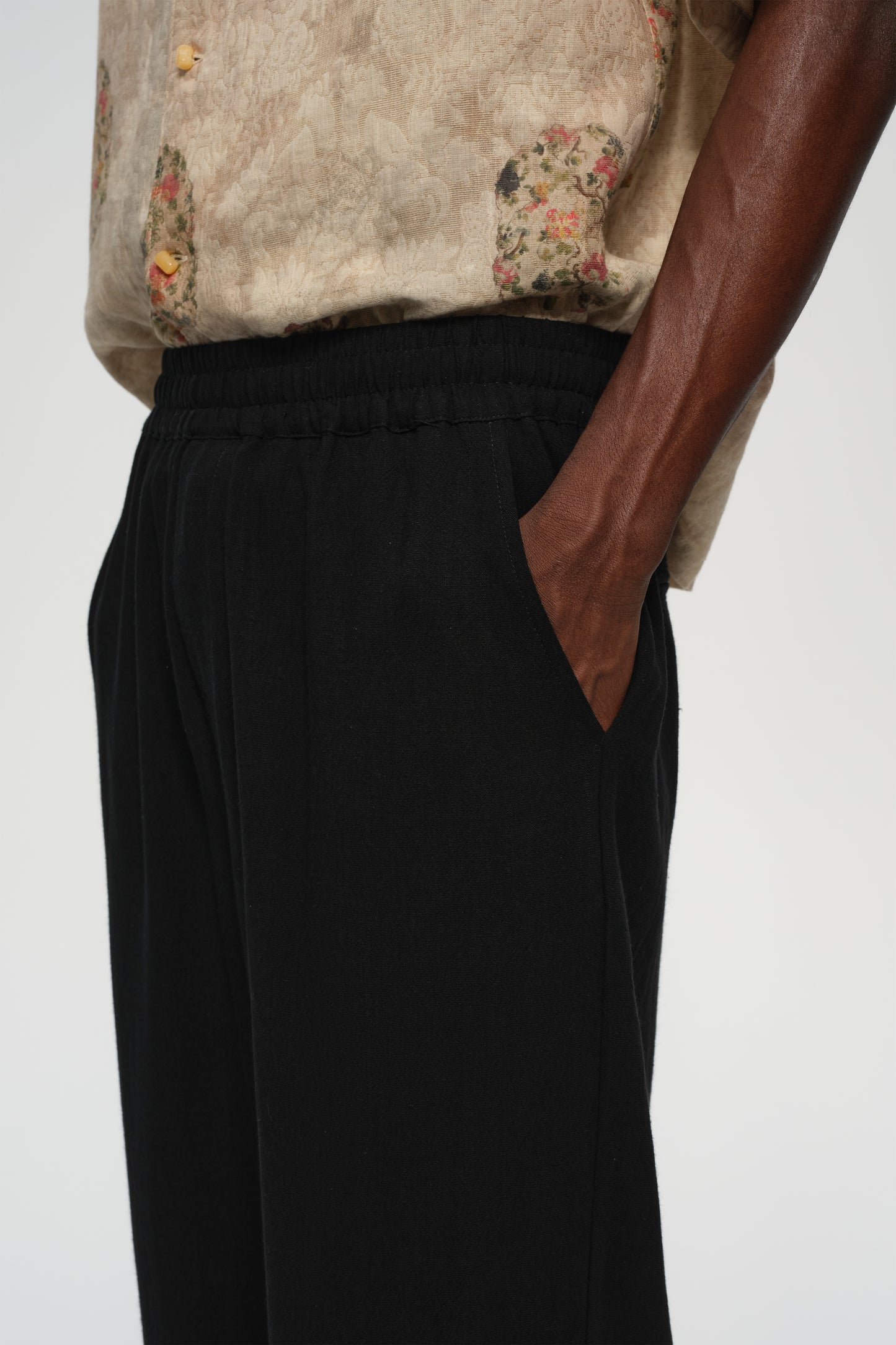 Linen Trousers Black