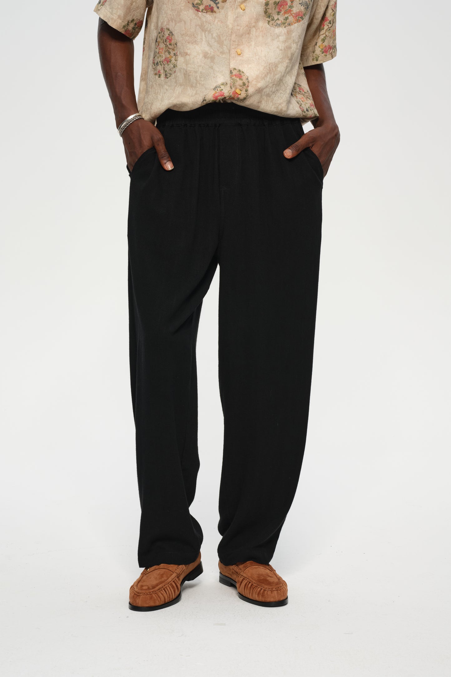 Linen Trousers Black