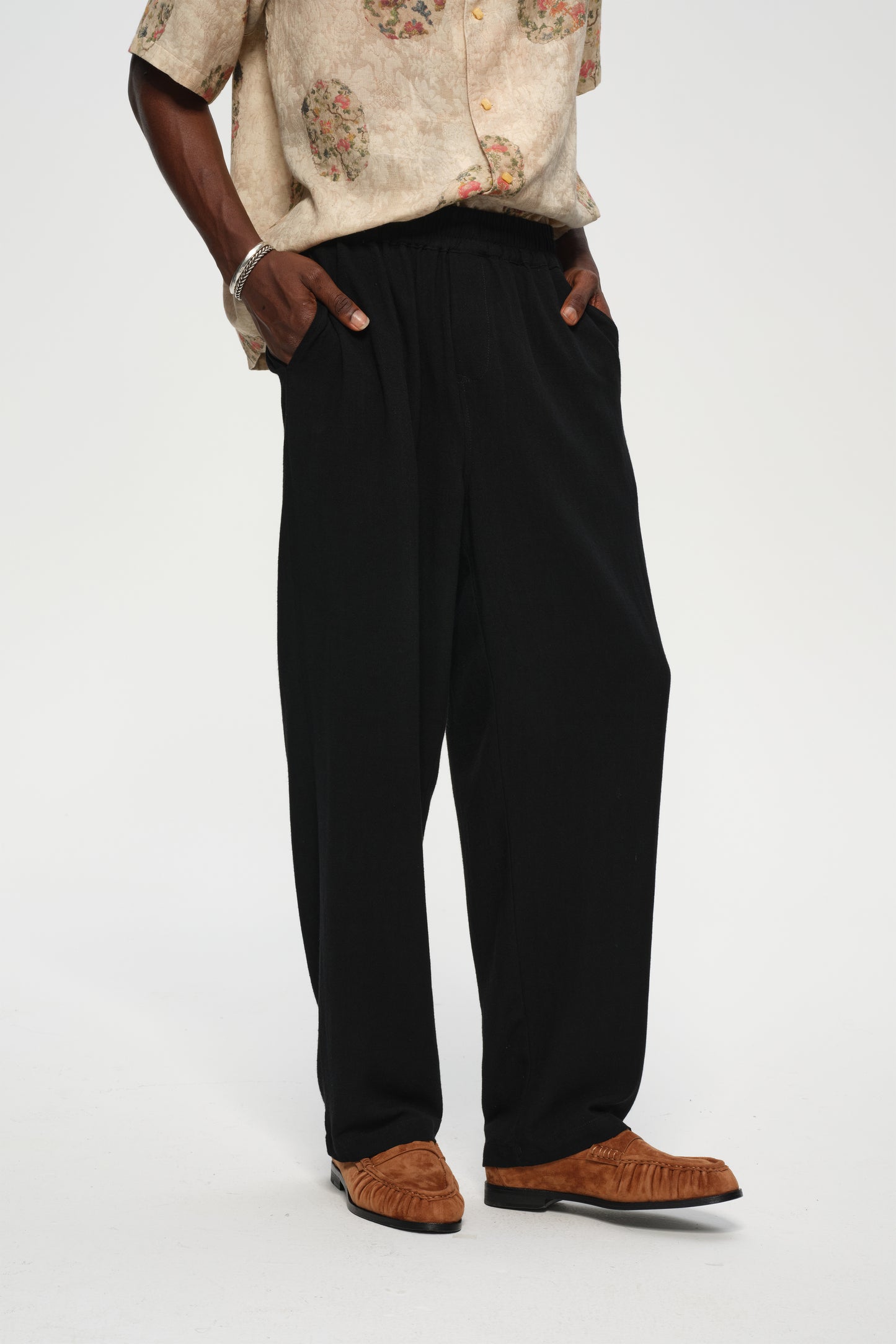 Linen Trousers Black