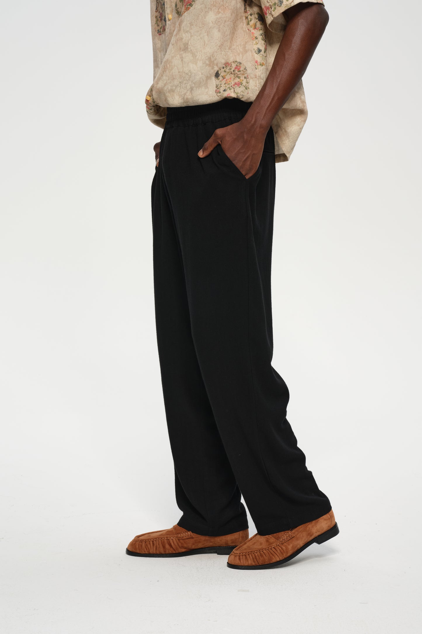 Linen Trousers Black